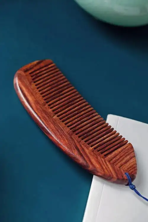 映源海南黄花梨檀木梳子红木刻字定制送女生礼物生日礼物节日礼品七夕