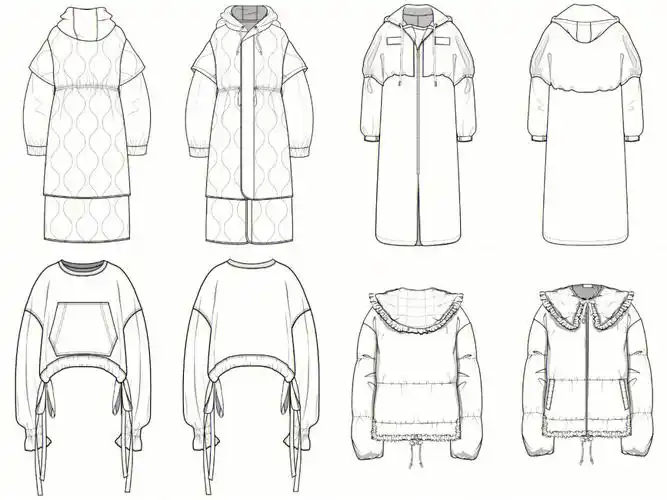 服装款式图女装