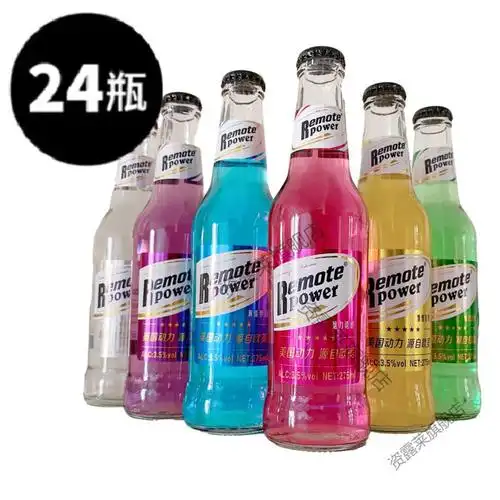 夜店美国动力火车ktv275ml鸡尾酒苏打酒soda整箱24瓶jamen 黄色24瓶