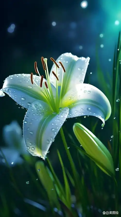 开在春天里的百合花