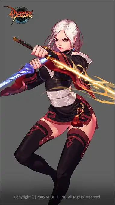 dnf女鬼剑二觉外观展示(女鬼剑一二三觉的全身立绘演变)-电脑114游戏