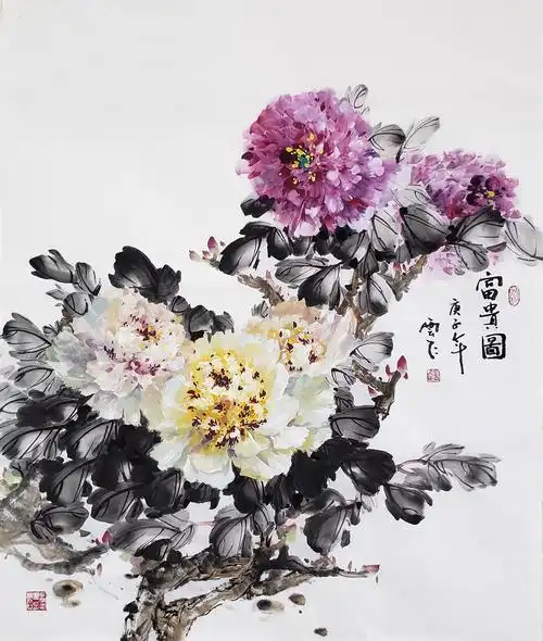 刘云飞小写意牡丹作品集