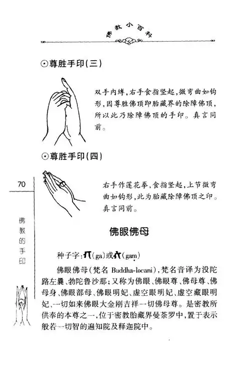 密法手印教学尊胜手印三尊胜手印四