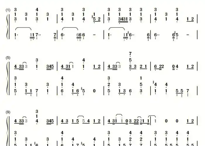 最长的电影简谱