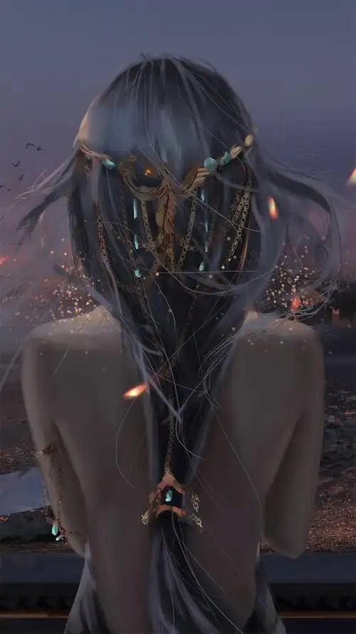 二次元唯美伤感背影