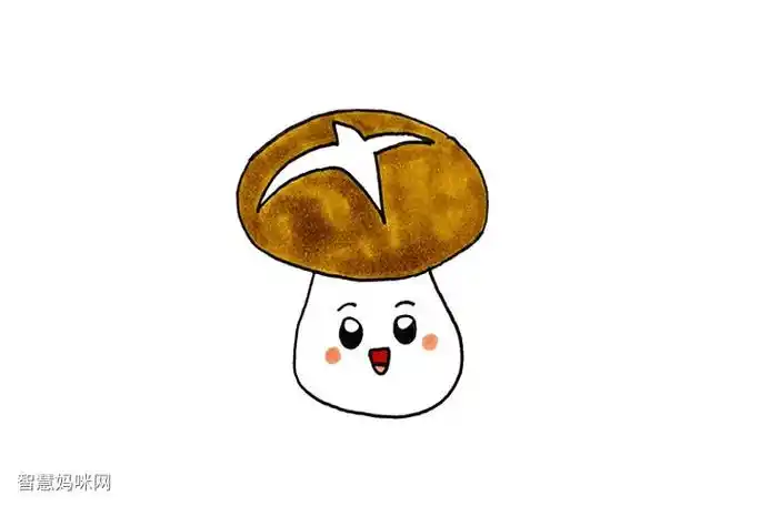 如何画香菇
