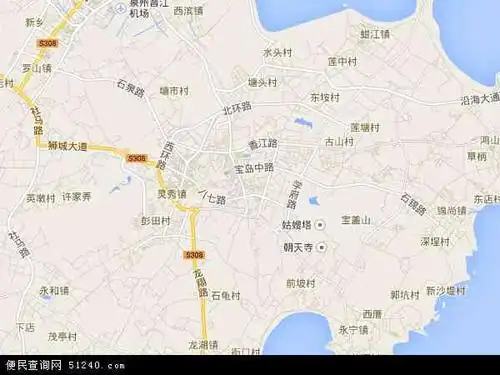 中国福建省泉州市石狮市地图(卫星地图)
