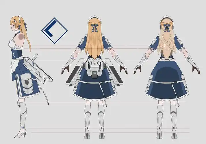 剑盾女仆三视图