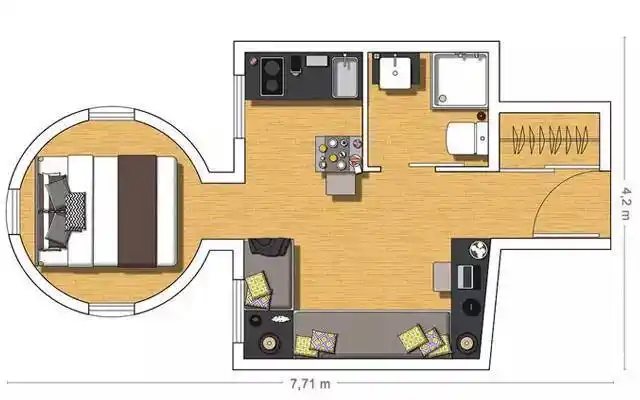 【广州】图片资讯 :又一20平米超小户型装修实例 精品酒店套房般的