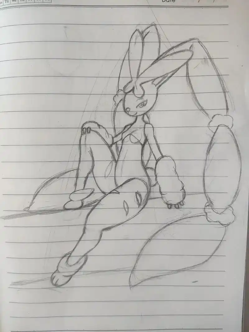 画了mega长耳兔#绘画 #精灵宝可梦 #长耳兔  - 抖音