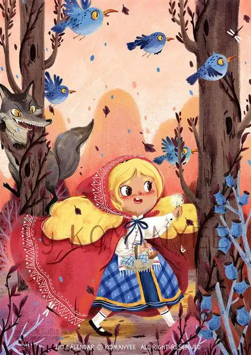 经典童话故事插画#书籍封面&插图.[太阳] / by.komanyee 糖果色