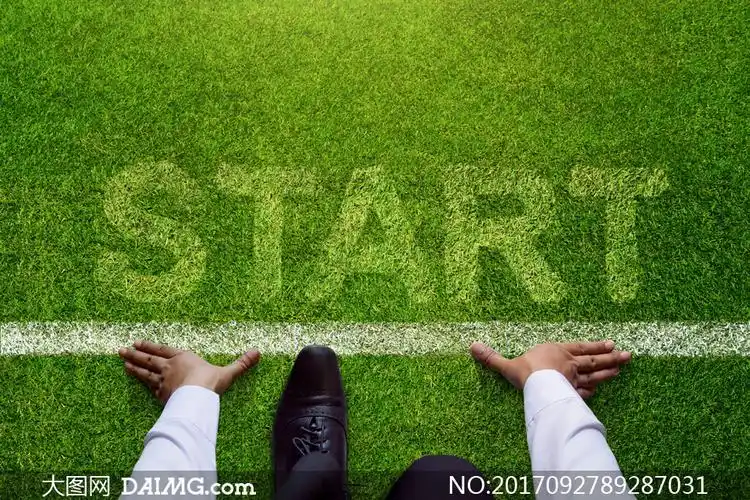 起跑线前的职场人物创意高清图片