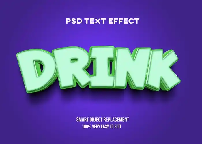 60款炫彩3d立体logo海报标题特效字体设计ps样机素材3dtexteffect