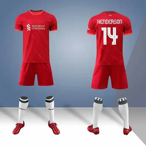 2122利物浦球衣萨拉赫11号比赛主客场4号范迪克现货足球服套装男
