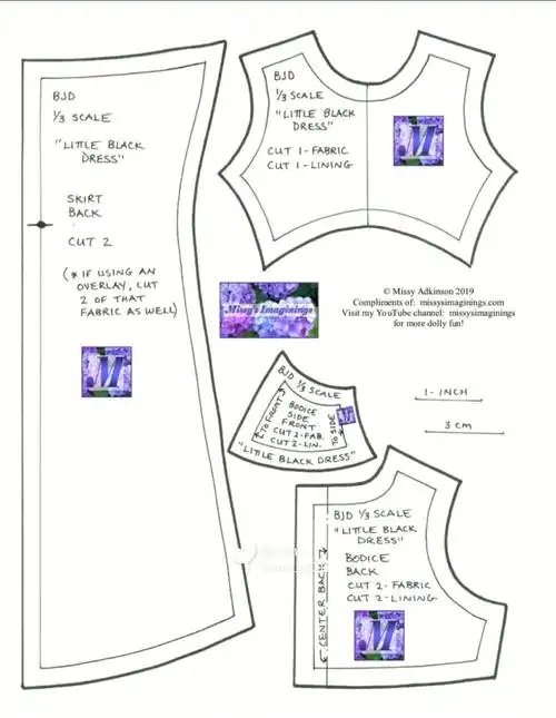 3分bjd娃衣纸样,仅供参考,严禁商用!