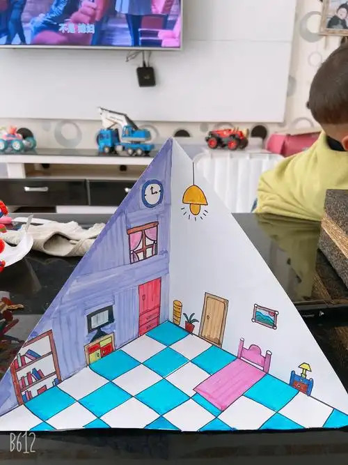 爱心幼儿园每周一画小课堂 美术篇 立体房子