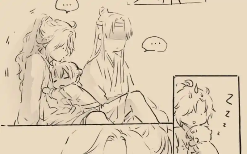 忘羡的带娃日常,蓝忘机:忍你几天了!