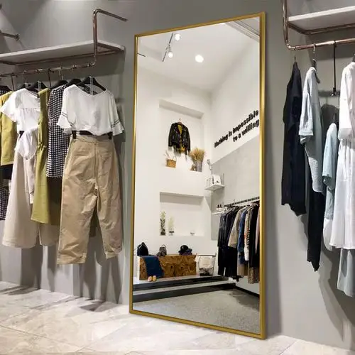 试衣镜显瘦_婚纱店穿衣镜全身落地镜显瘦拉长试衣镜子贴墙全身镜服装