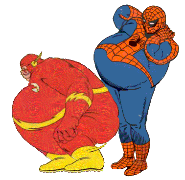 卡通gif搞怪gif蜘蛛侠gif大肚子gif