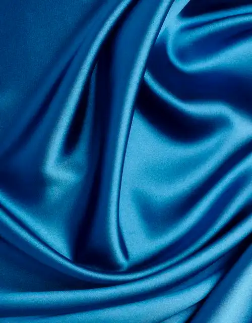 关闭蓝色丝绸质感布料