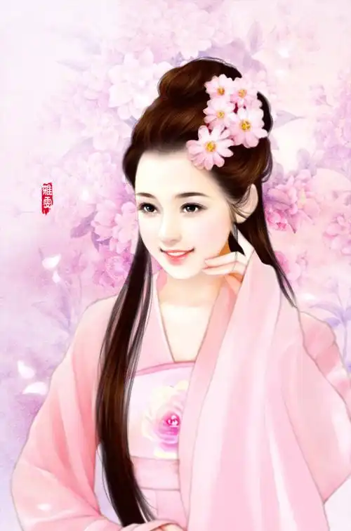 清纯妩媚古装手绘美女