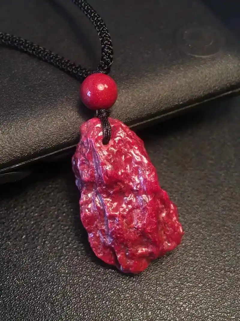 非常的朱砂.天然原矿石无根砂吊坠 正品保真 支持全国复检 几 - 抖音