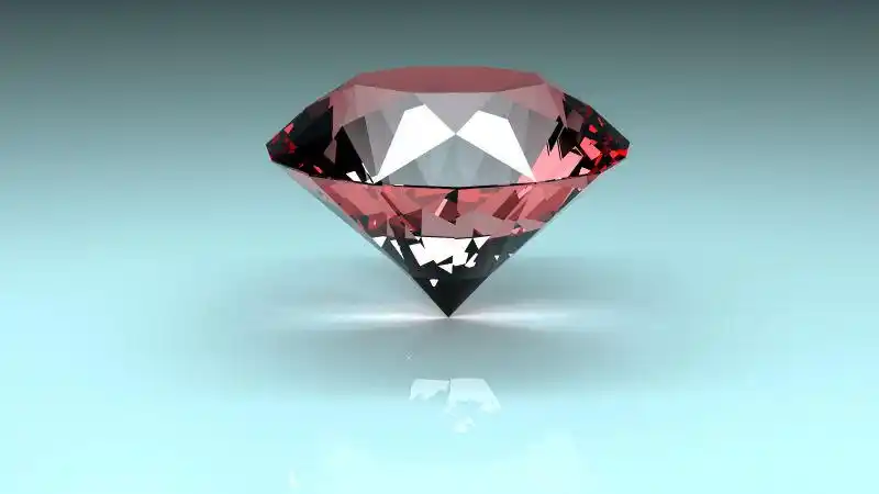 绿色背景上的红宝石