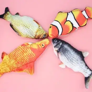 俏娟鱼玩具摇尾巴电动鱼儿童玩具哄娃玩具鱼毛绒婴儿玩具鲫鱼基础款会