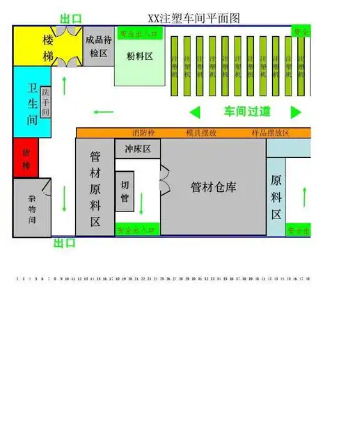 注塑车间平面图
