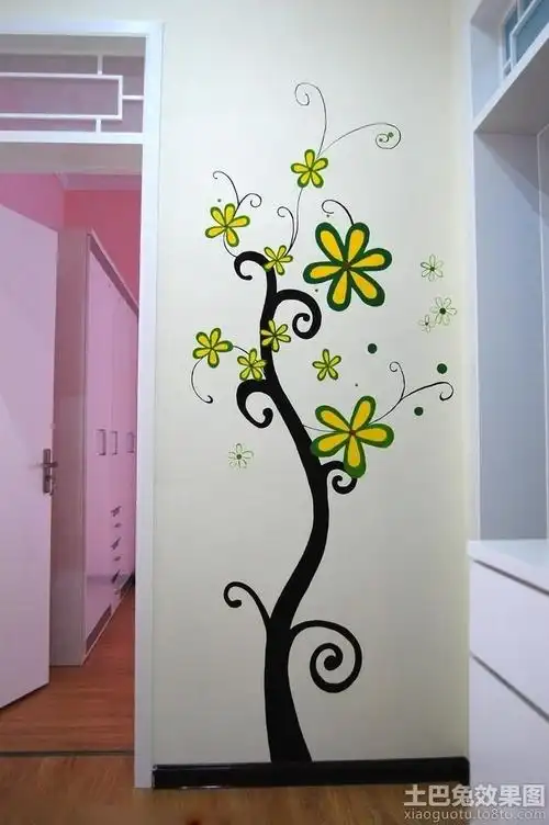 >家居手绘墙画图片大全家装装修案例效果图