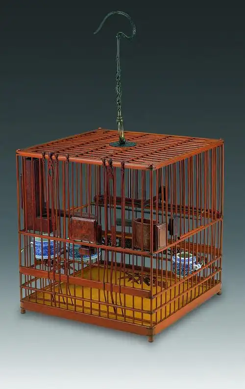 1826 清 竹方鸟笼