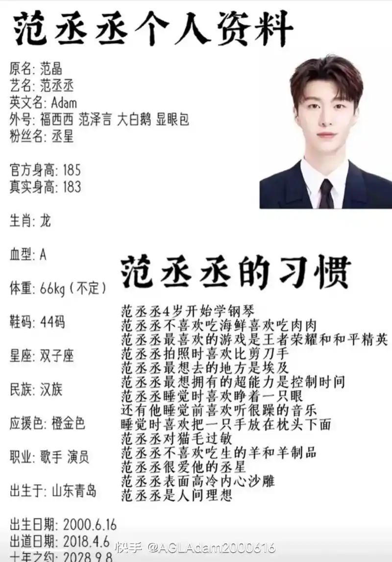 范丞丞是什么星座几月几日出生 - 抖音