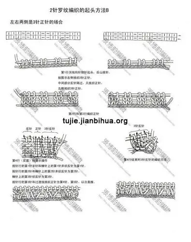 双罗纹起针法教程图解