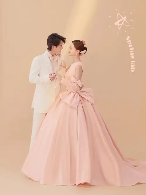 少女心泛滥的的韩式粉色系婚纱照|武汉婚照