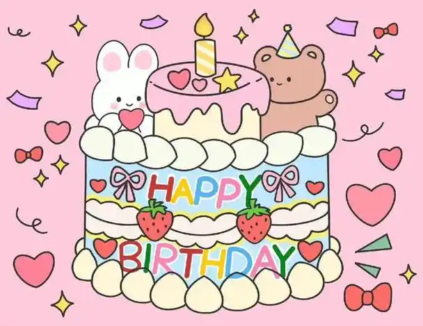 可爱生日快乐动漫背景