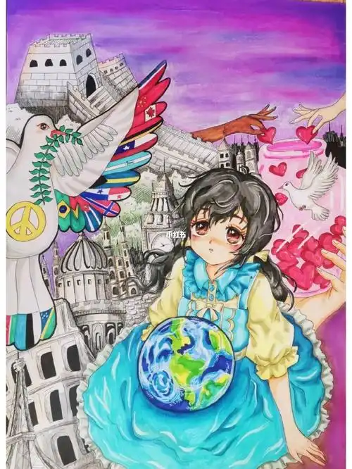 和平主题绘画