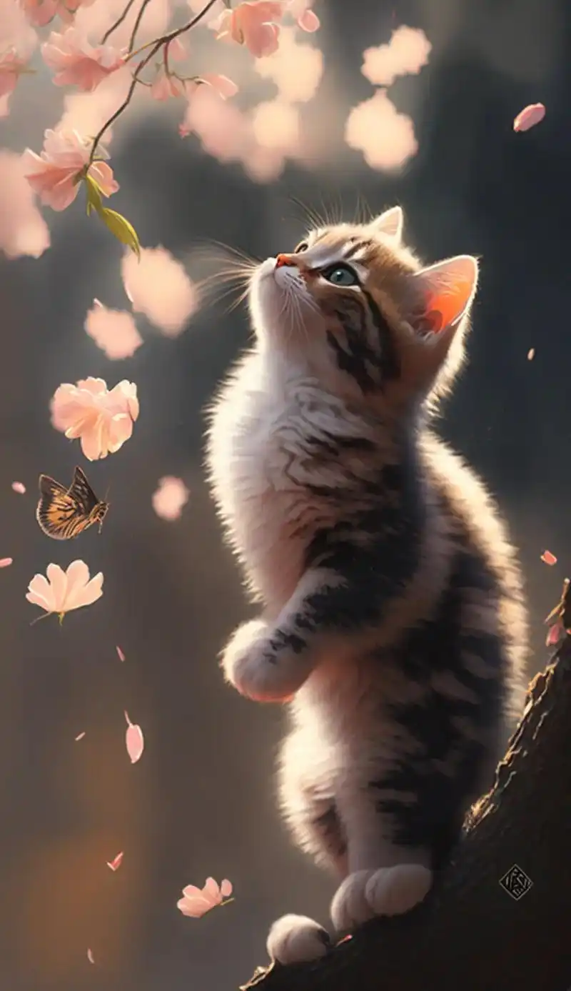 #图文伙伴计划 #ai绘画 #kk画廊 #可爱的小猫咪 谁能 - 抖音