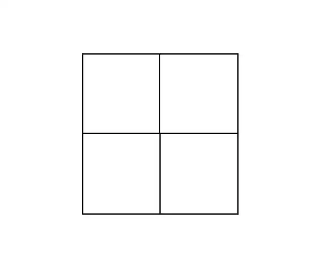 把一个正方形分成形状,大小相同的4份,一种分法画一个图.口,口,口,口