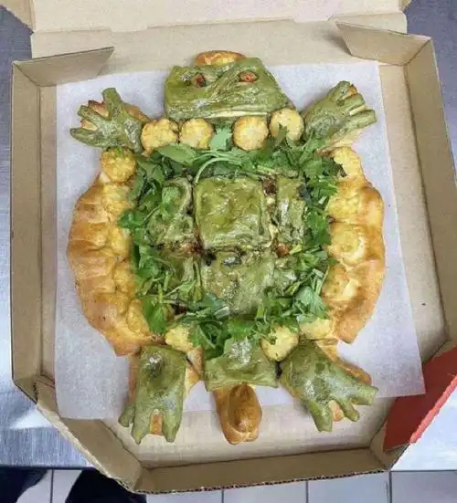 乌龟披萨#必胜客推出的"忍者神龟"香菜披萨忍者神龟超话