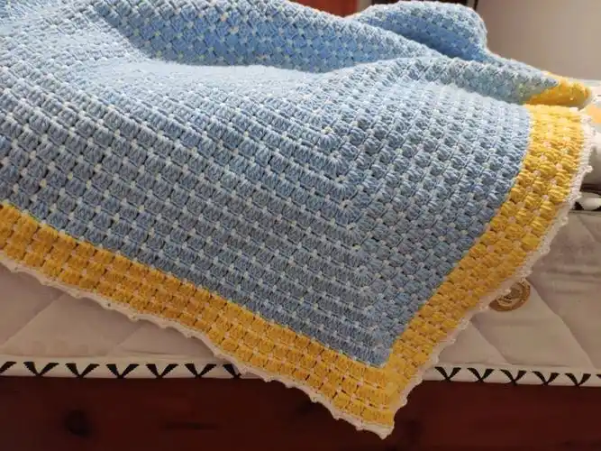 整个都还是比较简单的,新手也很适合##钩针毯子  #钩针编织