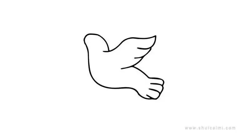 画法鸽子简笔画迎面飞来的鸽子简笔画简笔画之鸽子简单易学白鸽简笔画