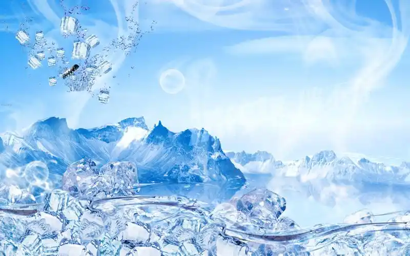 冰爽挡不住创意雪花啤酒广告海报背景素材设计元素,冰爽挡不住创意