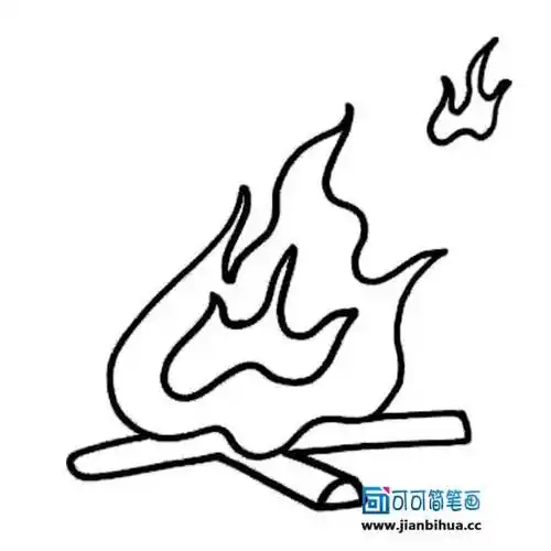 儿童火的简笔画