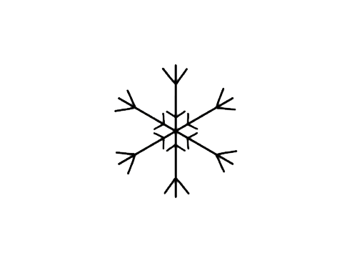 雪花片雪花简笔画二