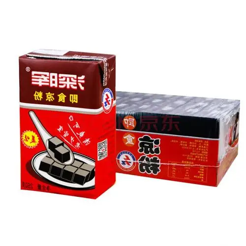 晨光即食黑凉粉晨光即食黑凉粉250g*16盒夏季解暑饮料晨光即食凉粉