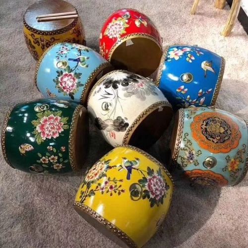 东莞舞狮实木黄牛皮鼓