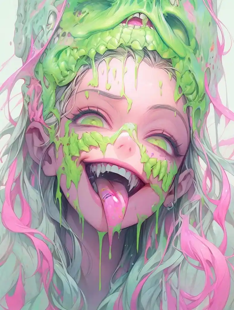 恐怖艺术,另类僵尸女孩.#midjourney #ai绘画  - 抖音