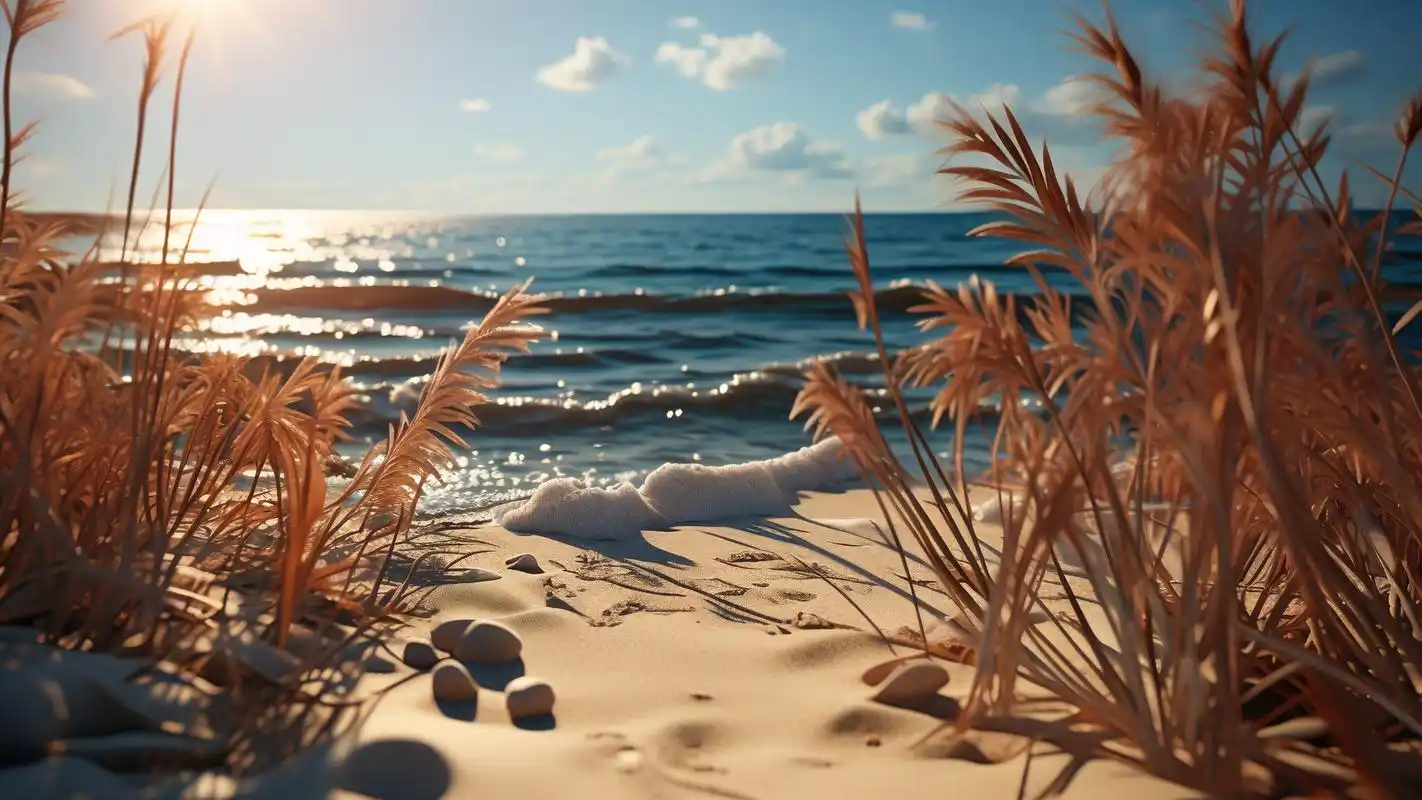 夏日海滩蓝天绝美壁纸92159415 夏日炎炎,来一组清凉的海滩