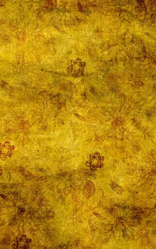 黄色复古植物背景