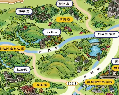 美丽乡村手绘地图|插画|艺术插画|petezheng - 原创作品 - 站酷